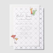 Elegantes Brautparty Cocktail Party Pergament Einladungen (Versetzt (Einladung))