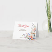 Elegantes Brautparty Dankeskarte (Vorderseite)