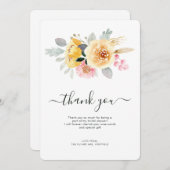 Elegantes Brautparty Dankeskarte (Vorne/Hinten)