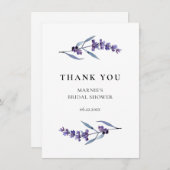 Elegantes Brautparty Dankeskarte (Vorne/Hinten)