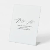 Elegantes Brautparty Date Night Jar Sign Sockelschild (Vorderseite)