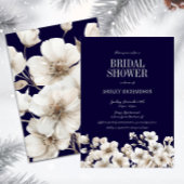 Elegantes Brautparty der Marine und der Weißen Flo Einladung