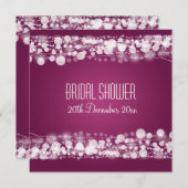 Elegantes Brautparty Dotted Pum Einladung (Vorne/Hinten)