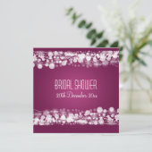 Elegantes Brautparty Dotted Pum Einladung (Stehend Vorderseite)