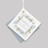 Elegantes Brautparty Dusty Blue Rose Geschenkanhänger