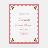 Elegantes Brautparty Dusty Rose Begrüßungszeichen Acrylschild (Vorderseite)