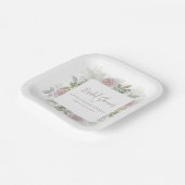 Elegantes Brautparty Dusty Rose Pappteller (Gewinkelt)