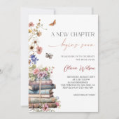Elegantes Brautparty "Ein neues Kapitel fängt bald Einladung (Vorderseite)