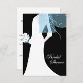 elegantes Brautparty Einladung (Vorne/Hinten)