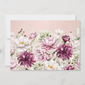 Elegantes Brautparty Einladung (Rückseite)