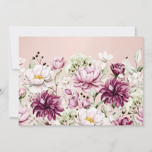 Elegantes Brautparty Einladung (Rückseite)