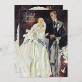 Elegantes Brautparty Einladung (Vorne/Hinten)