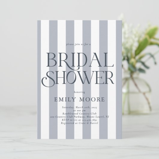 Elegantes Brautparty Einladung (Stehend Vorderseite)