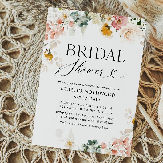 Elegantes Brautparty Einladung