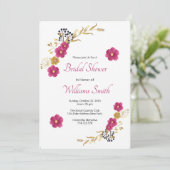 Elegantes Brautparty Einladung (Stehend Vorderseite)