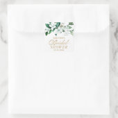 Elegantes Brautparty Flora und Fauna Quadratischer Aufkleber (Tasche)