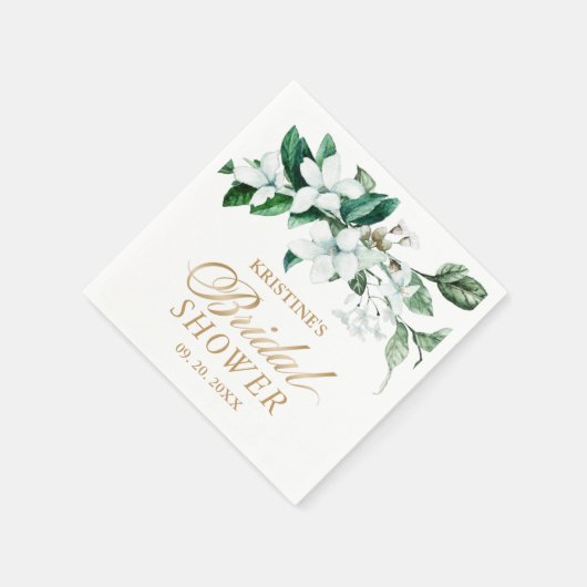 Elegantes Brautparty Flora und Fauna Serviette (Ecke)