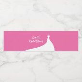 Elegantes Brautparty fuchsia Wasser Flasche Etiket Wasserflaschenetikett (Einzelnes Label)
