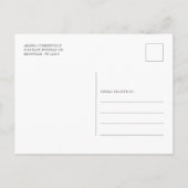 Elegantes Brautparty für Blumenschrift Einladungspostkarte (Rückseite)