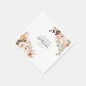 Elegantes Brautparty für Blumenschrift Serviette (Ecke)