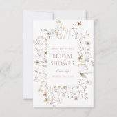Elegantes Brautparty für die Wildblume von Blumenr Einladung (Vorderseite)