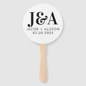 elegantes Brautparty für eine Hochzeit Fächer (Vorderseite)