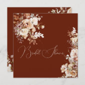 Elegantes Brautparty für einfache Blume Einladung (Vorne/Hinten)