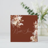 Elegantes Brautparty für einfache Blume Einladung (Stehend Vorderseite)