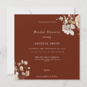 Elegantes Brautparty für einfache Blume Einladung (Rückseite)