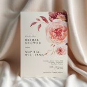 Elegantes Brautparty für Herbst Wasserfarben Einladung