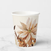 Elegantes Brautparty für Herbst Wasserfarben Pappbecher (Rückseite)