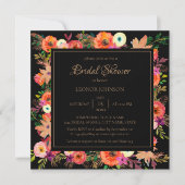 Elegantes Brautparty für Herbstfarben Einladung (Vorderseite)