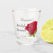 Elegantes Brautparty für klassische Rote Rose Schnapsglas (Vorderseite)