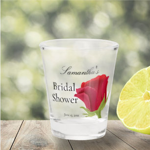 Elegantes Brautparty für klassische Rote Rose Schnapsglas