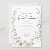 Elegantes Brautparty für Minimalistische Wildblume Einladung (Vorderseite)