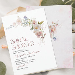 Elegantes Brautparty für moderne Aquarell-Blume Einladung