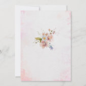 Elegantes Brautparty für moderne Aquarell-Blume Einladung (Rückseite)