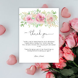 Elegantes Brautparty für Rose Dankeskarte