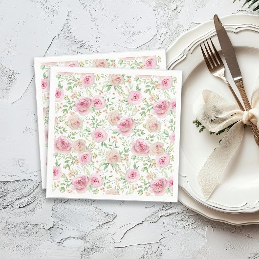 Elegantes Brautparty für Rose Serviette