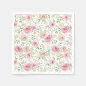 Elegantes Brautparty für Rose Serviette (Vorderseite)
