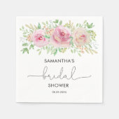 Elegantes Brautparty für Rose Serviette (Vorderseite)