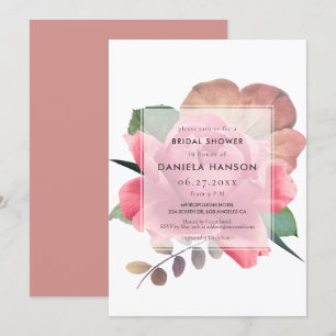 Elegantes Brautparty für Vintage Rose Einladung