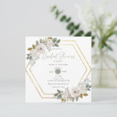 Elegantes Brautparty für Wasserfarben Einladung (Stehend Vorderseite)
