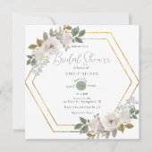 Elegantes Brautparty für Wasserfarben Einladung (Vorderseite)
