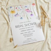 Elegantes Brautparty für Wildblumen Einladung