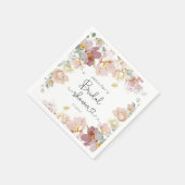 Elegantes Brautparty für Wildblumen Serviette (Ecke)