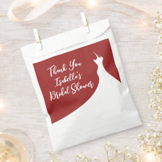 Elegantes Brautparty Fvor Tag rot Geschenktütchen