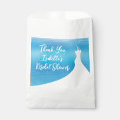 Elegantes Brautparty Gefallen Beutel Blau Aquarell Geschenktütchen (Vorderseite)