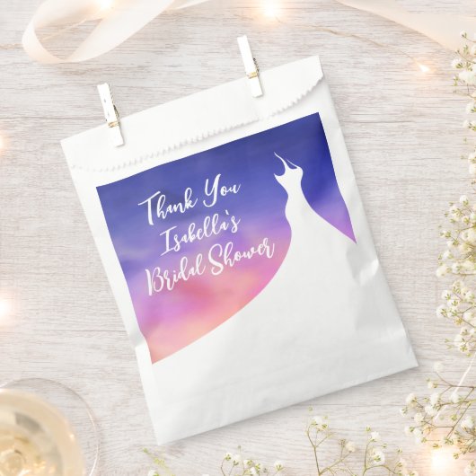 Elegantes Brautparty Gefallen Beutel lila Wasserfa Geschenktütchen (Ausgeschnitten)