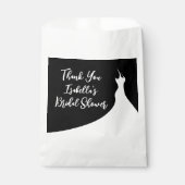 Elegantes Brautparty Gefallen Beutel schwarz Geschenktütchen (Vorderseite)